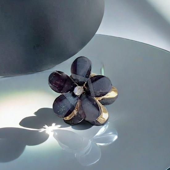 4Pcs Hair Pins Camellia Flower Shape Mini Gripper Side Bang Small Hair Claw Commuting Dating Dinner