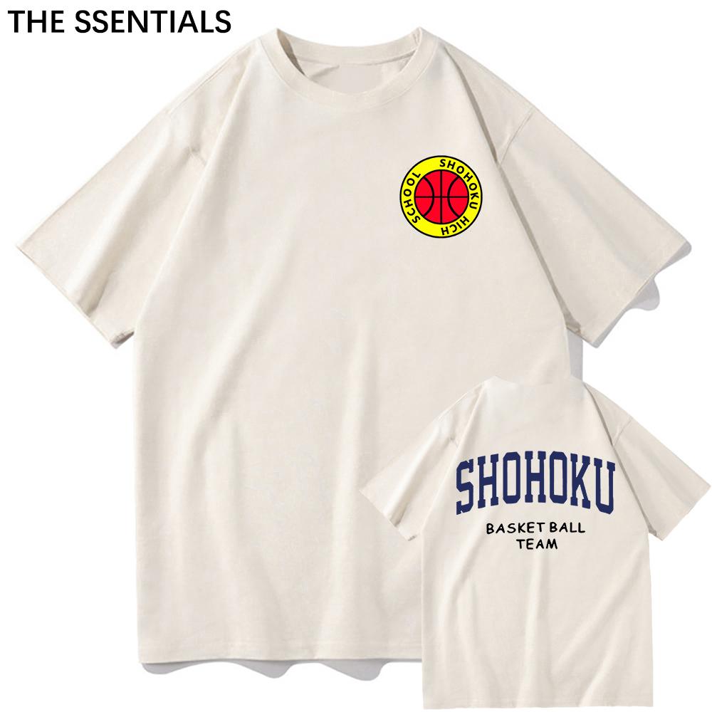 Anime Slam Dunk T Shirt Unisex /Women Harajuku Graphic Hanamichi Tshirt Unisex Unisexga Cartoon Aesthetic Letter Print Cotton Tee Shirt