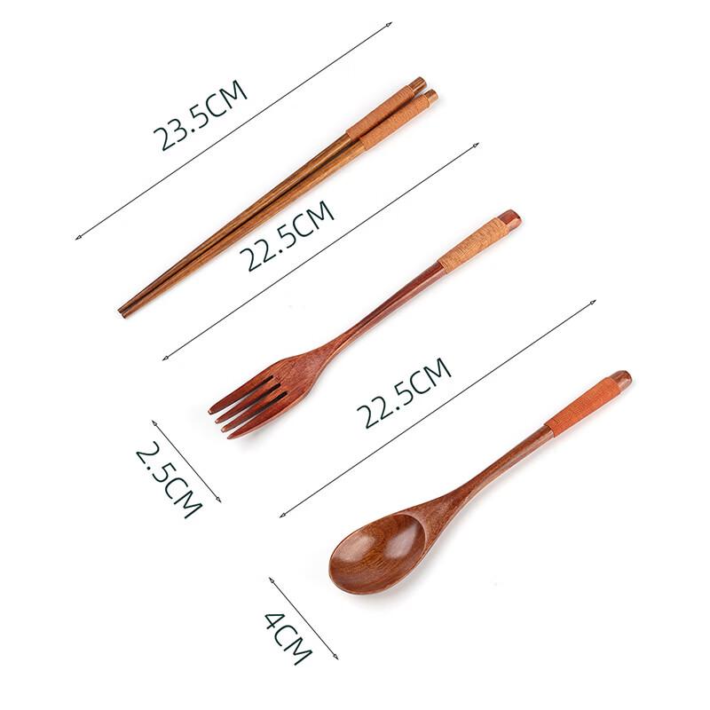 Abay Wooden Handle Portable Cutlery Set