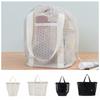 Hand-held Beach Tote Bag Drawstring Cosmetic Organizer Case Durable Mesh Shower Bag  Men/women