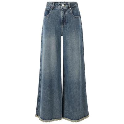 GIOVANNI VALENTINO Damen-Jeans aus Baumwolle mit weitem Bein