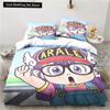 3D Cartoon DR S-Slump Arale 2/3pcs Bedding Set Sheet King Twin Double Child Bedding Set Mircofiber or Polyester Duvet Cover Sets