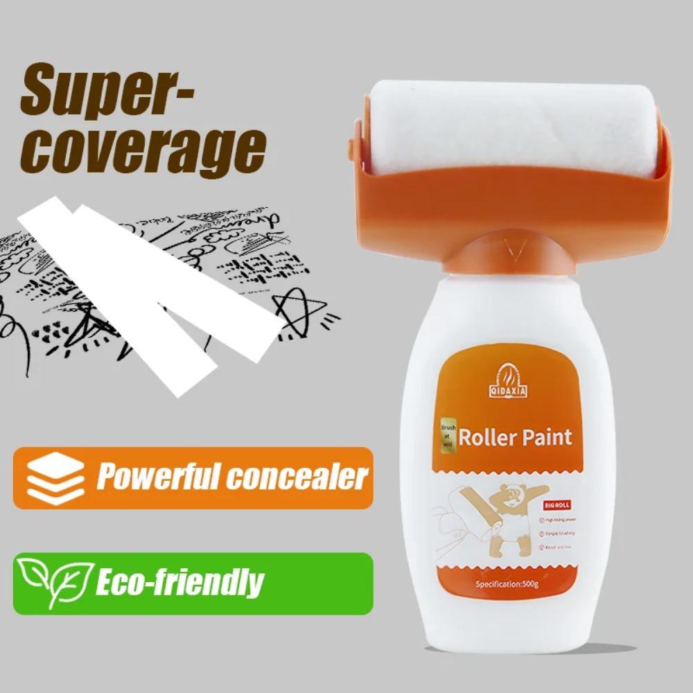 1pc Wall Repair Roller Paint Antibacterial Household Latex Paint White Graffiti Stains DIY Renovation Wall Spackle Cleaning Tool