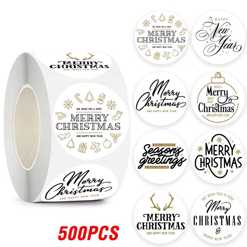 100-500Pcs High-Quality Merry High-Quality Christmas High-Quality Sticker High-Quality Christmas High-Quality Party High-Quality Decoration