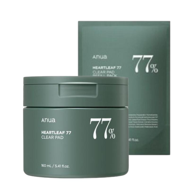 

ANUA Heartleaf 77 Clear Pad Pore & Soothing Toner Pads 70 Pads + 70 Pads Refill Set