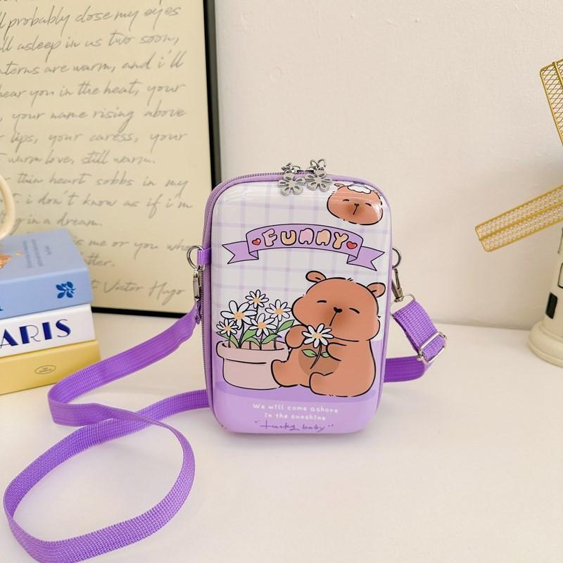 Labubu Capybara Pvc Childrens Bag With Animal Print And Cute Design For School Storage