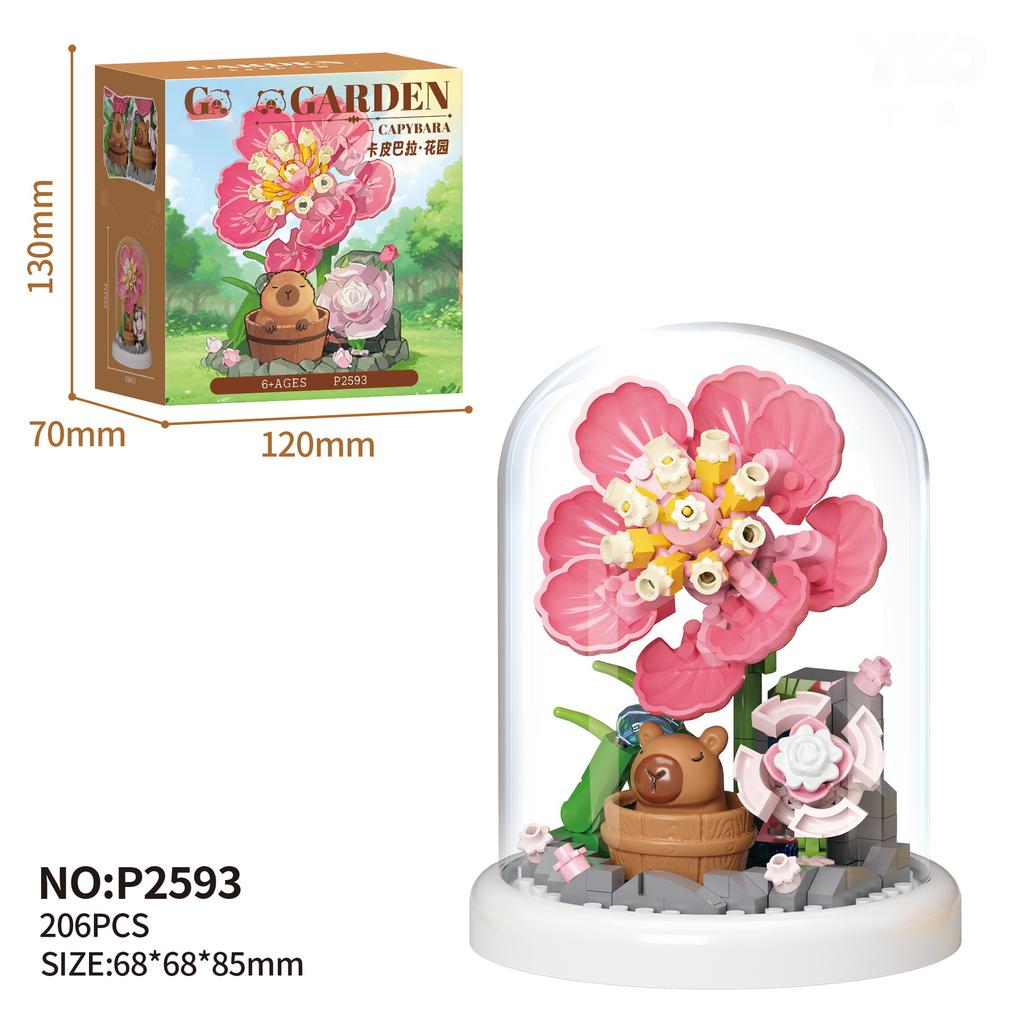 Flower Bouquet Micro Building Blocks Tree House Bricks Construction Set Micro Bricks Adults  Block Assembling Toy For Boys Gifts