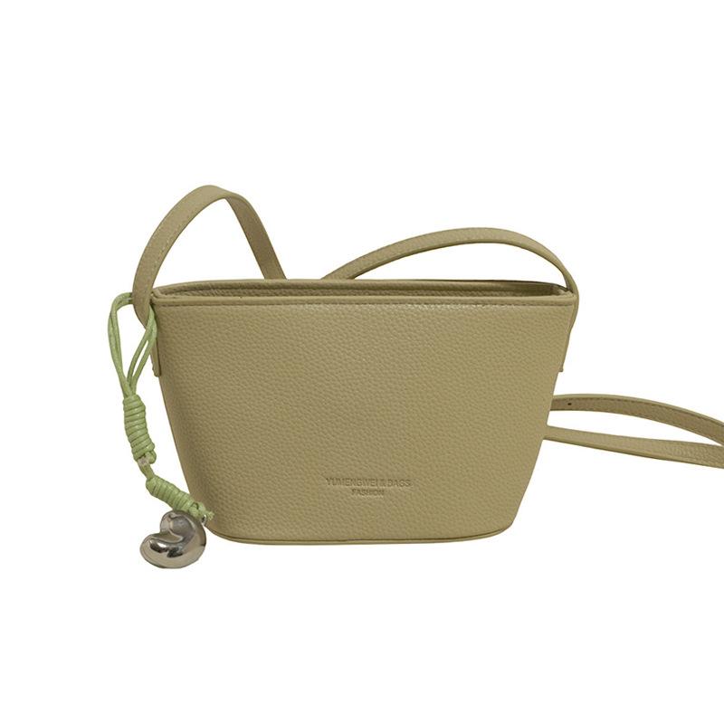 Spring and Summer Hot-selling Models, Niche Fashion and High-quality Lychee Pattern Bucket Bags, Casual Foreign Style Commuting Versatile Messenge