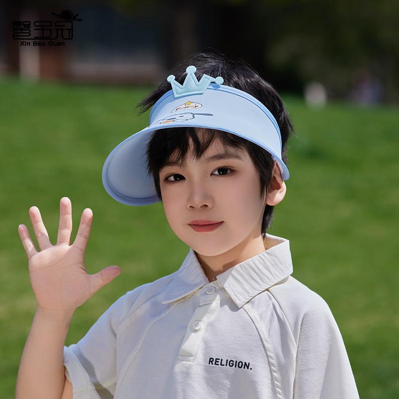 Children's Hats Summer Cartoon Cute Empty Top Hats Boys and Girls Sun Hats Outdoor Big Brim Sun Hat