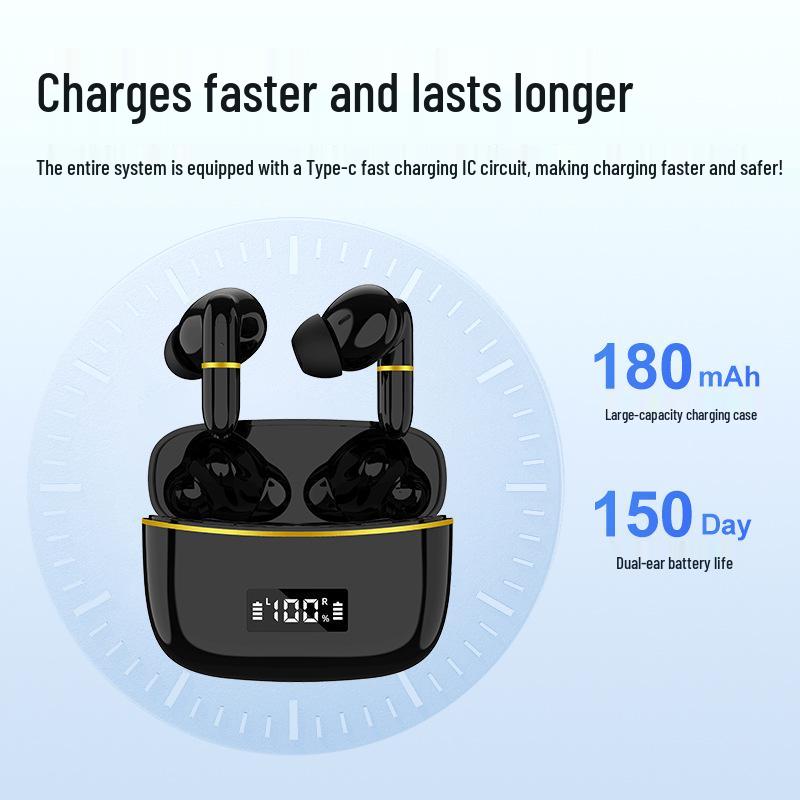 J2 Bluetooth Dual In-Ear Earbuds with Charging Case & Digital Display - Wireless Stereo Headphones