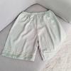 2023 Summer New Arrival Cool Short Sleeve Shorts Plaid Silk Jacquard Houndstooth Pajamas Pure Color Thin Two-Piece Suit