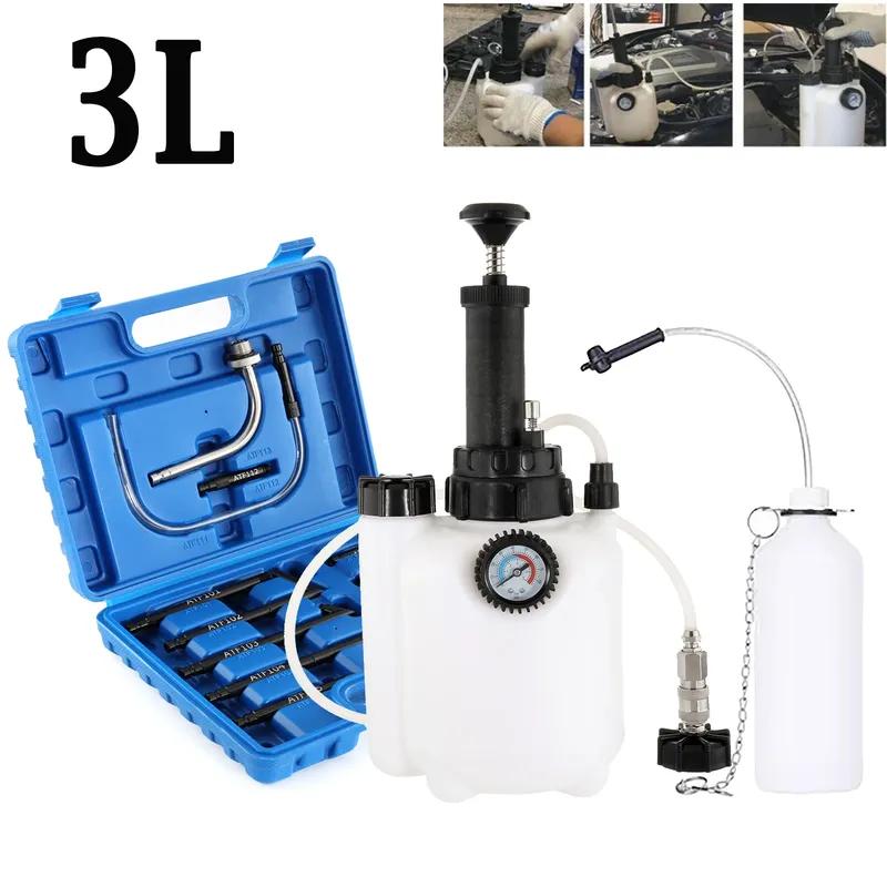 3L Auto Manuelles Bremsenentlüftungsgerät Flüssigkeitsölwechsler Hydraulische Kupplungsölpumpe Leerer Austausch Entleerter Satz mit Adapter Ersatzwerkzeug