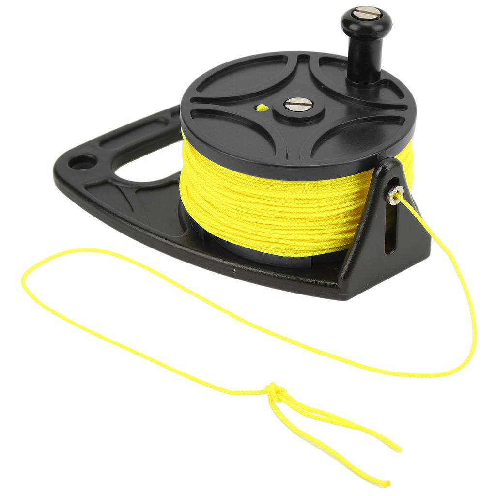 Diving Reels Spool Finger Reel Anchor Rope Spool Multi Purpose with Yellow Wire for Cave Exile