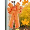 2pcs Thanksgiving Pumpkin Bow Party Supplies, Autumn Harvest Festival, Halloween Tree Top Bow, Used for Home Wreath Decoration