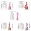 Flexible Silicone Mold Handmade Scented Candle Mould Flower Dress Girl Aromatherapys Jewelry Mold Home Decorations