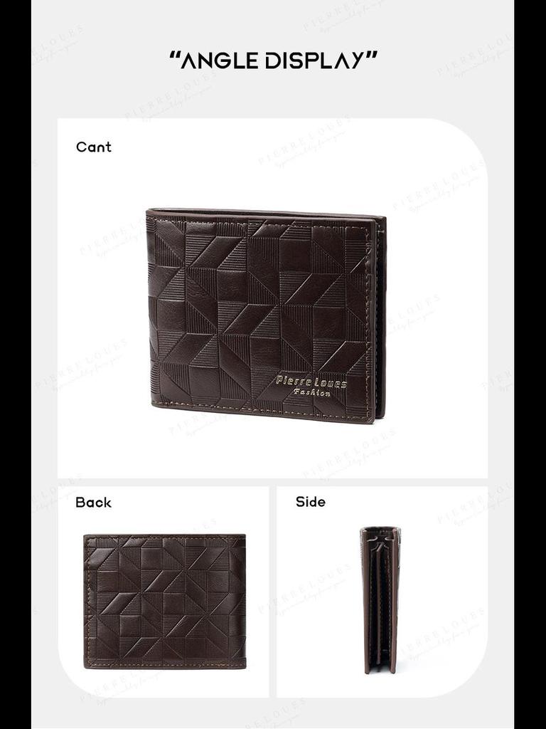 Men's Trifold Short Soft Wallet with Multi-Card Slots - Fashionable & Casual