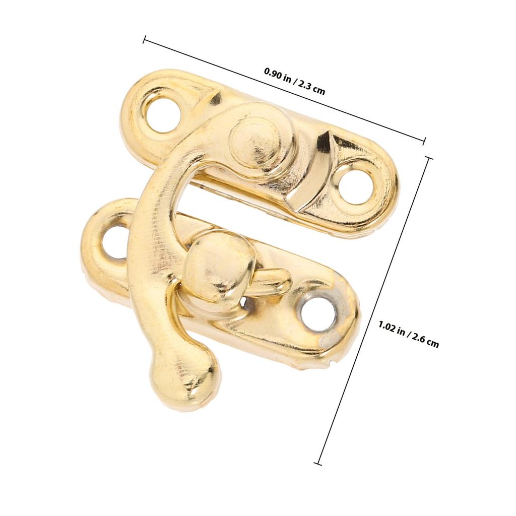 20Pcs Vintage Cabinet Latch Retro Wooden Decorative Hasp Hook Latch for Jewelry Box Suitcase Drawer Cabinet Hardware