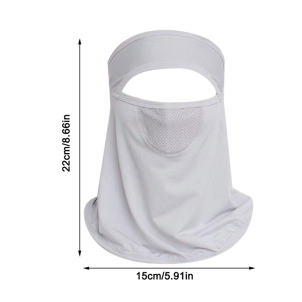 New Ice Silk Cycling Face Mask Thin Breathable Ice Silk Face Mask Uv Sun Protection Face Cover Men Women