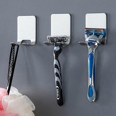 2PCS Stainless Steel Razor Holder Men Shaving Shaver Razor Stand Shelf Storage Rack Bathroom Hook