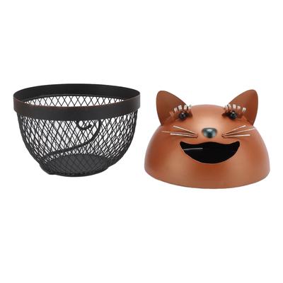 Metal Cat Piggy Bank Innovative Cute Cartoon Fun Cat Shaped Metal Money Box for Kids Present Home