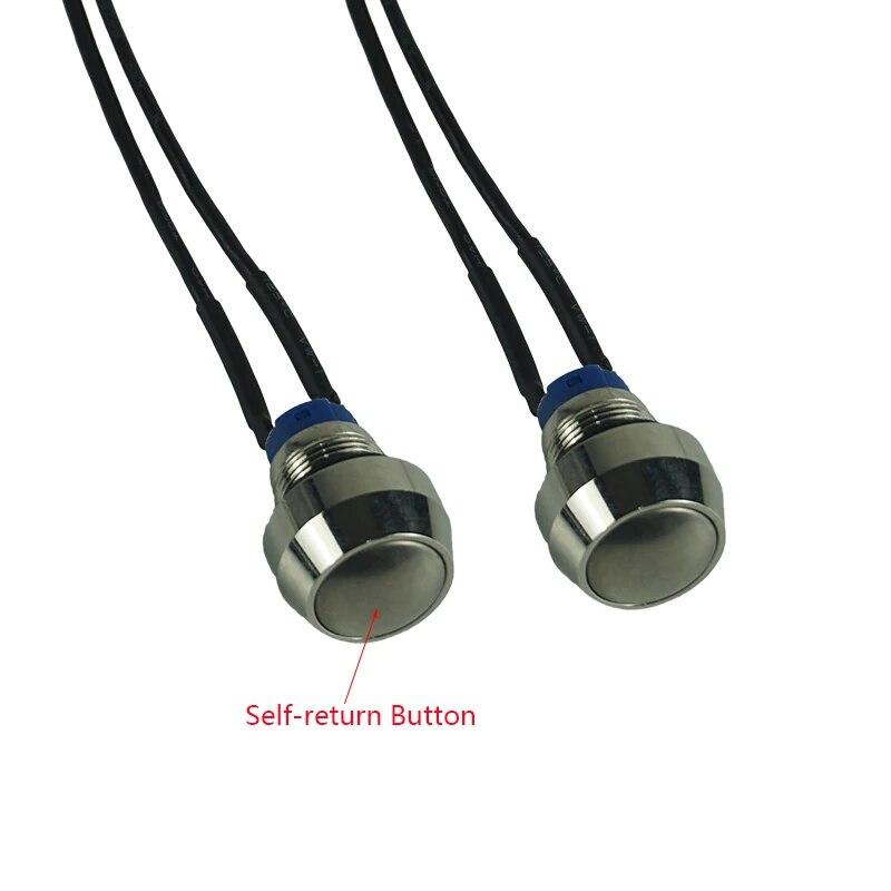 

12 В из алюминиевого сплава, кнопки переключения мотоцикла для звукового сигнала, противотуманные фары, кнопка сброса мгновенной кнопки, кнопка самозащелки Silver(Self)