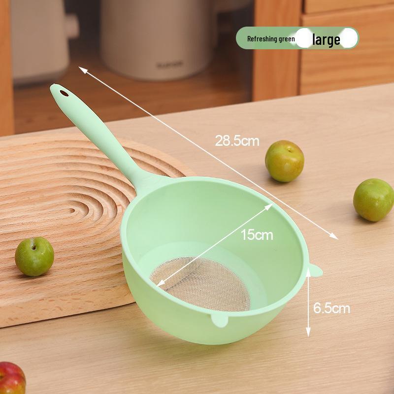 Multi-Functional Rice Washer & Colander: Hands-Free Kitchen Basin for Washing Rice, Fruits, Vegetables, with Spoon & Soy Milk Dregs Filter.