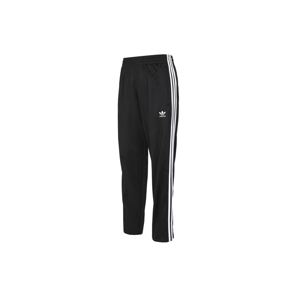 Adidas Originals Trefoil Stripe Logo Print Straight Long Sports Pants Men Bottoms Black IA6329