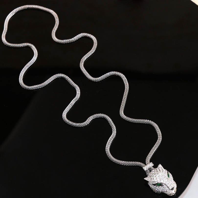 New Vintage Hot Brand Women's Necklace Luxury Jewelry For Women Designer Pendant Fashion Leopard Diamond Women Chain Necklaces