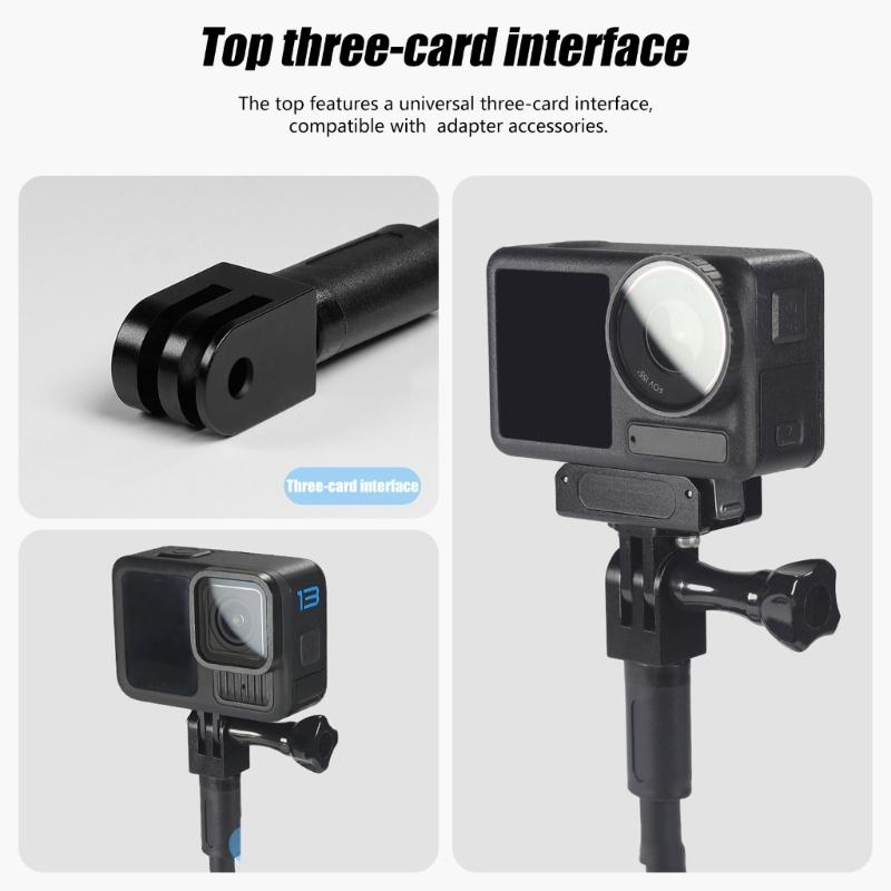 Flexible 360 Camera Mount Adjustable Clamp for Osmo360 Action Cameras Tripods Holder