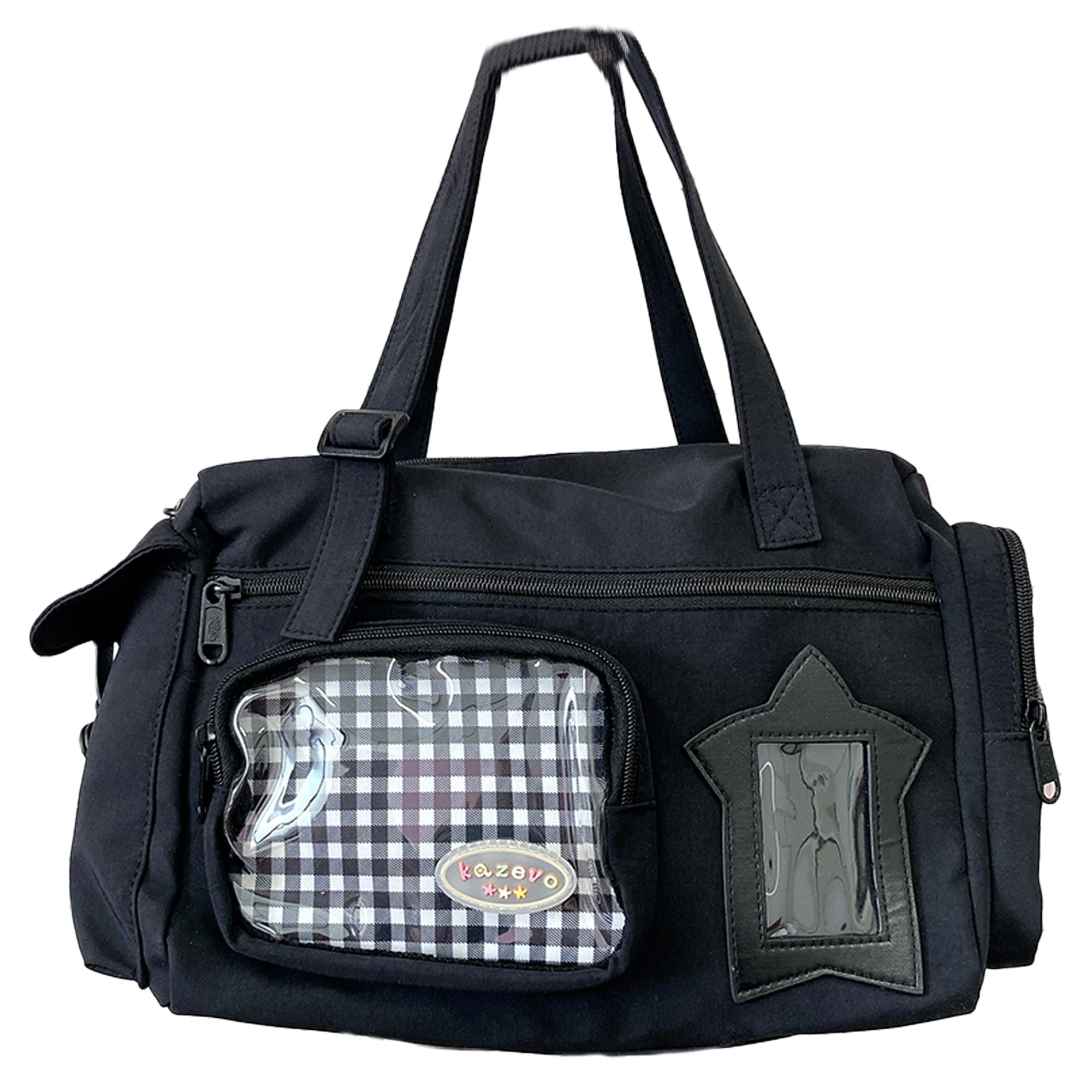 

Ita Travel Большая прозрачная плюшевая сумка для карточек черного цвета, Вместимость, Взрослый, Сумка, Хранение, Прозрачный, [Б/у] чёрный