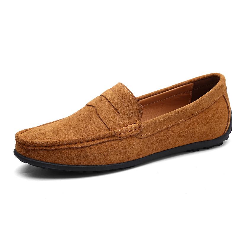Men Casual Shoes Luxury Mens Loafers Handmade Suede Genuine Leather Men's Shoes Moccasins Slip On Flats Male Luxe Driving Shoes