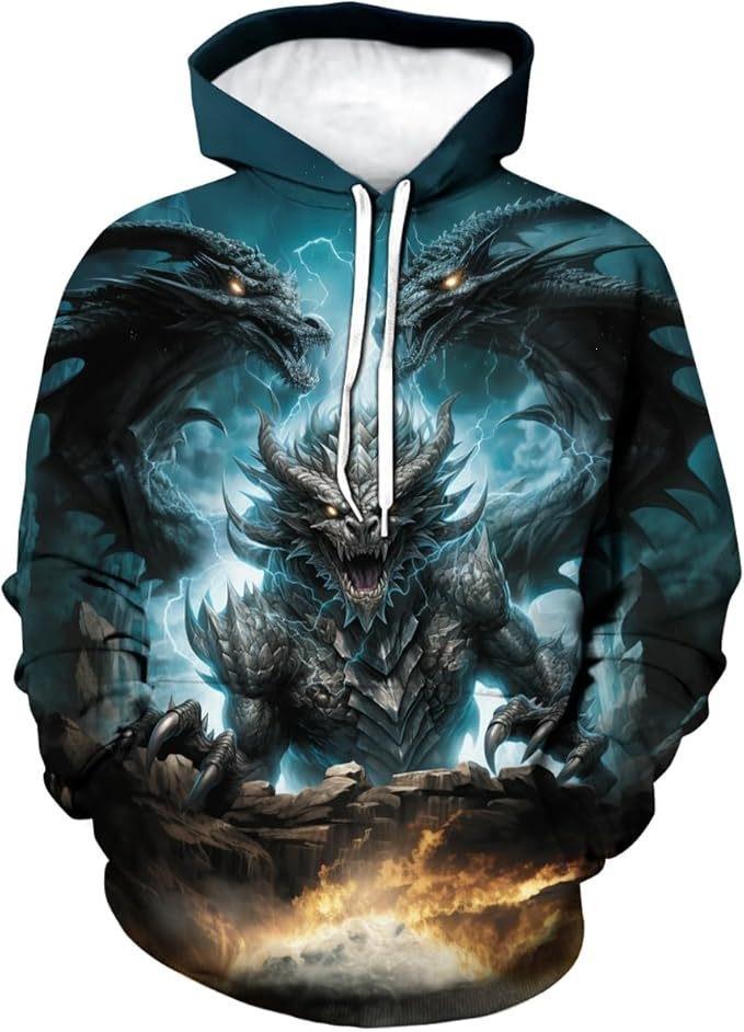26 New Men's Clothing Popular Animal Printing Series 3D Printing Hoodie Children's Sweater Men's