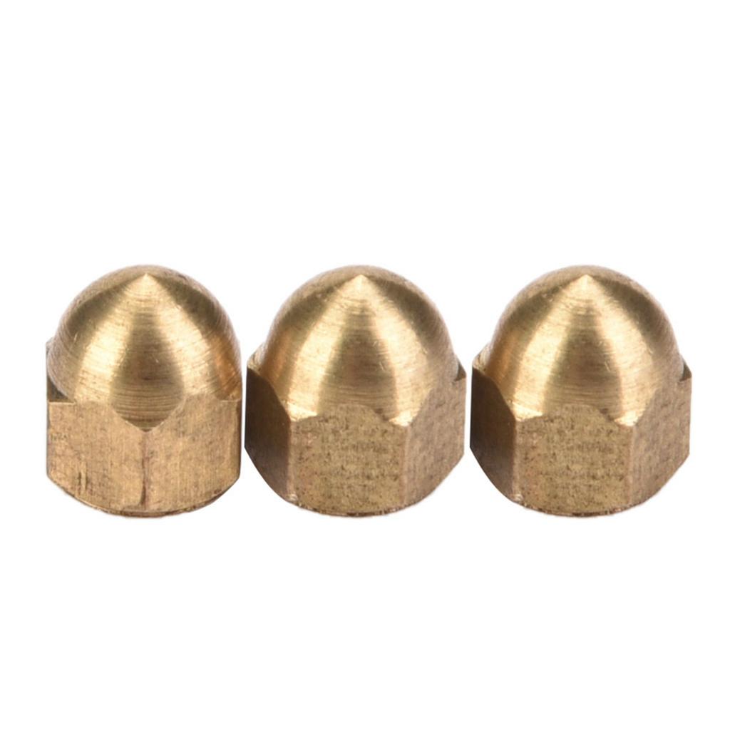 Brass Acorn Nut Kit Dome Head Cap Hex Nuts Set Vehicle Fasteners