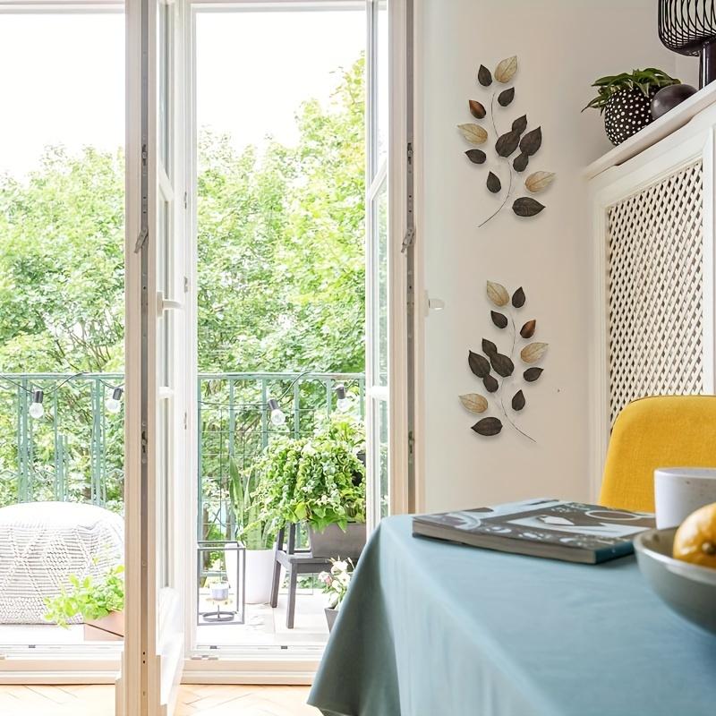 2pcs Metal Wall Decoration Olive Branch Leaves Wall Decoration, Bed Wall Art, Living Room, Outdoor Decoration