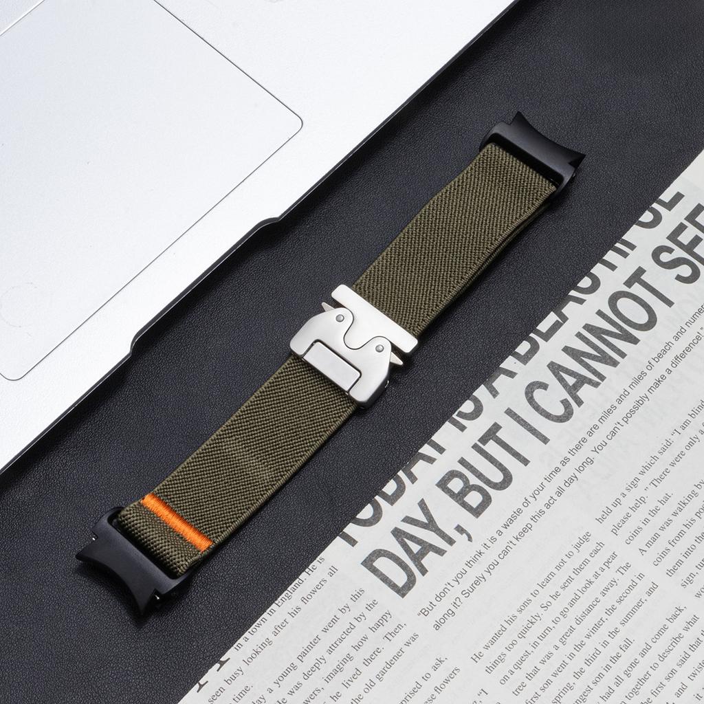 Elastic Nylon Band for Samsung Galaxy Watch 7 6 5 4 40mm 44mm/5 Pro 45mm Parachute Buckle Bracelet Galaxy Watch 6 4Classic Strap