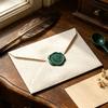 Wax Seal Labels with Adhesive Backing 60-Piece Raised Leaf Relief Stickers for Invitations, Envelopes, and Gift Packaging