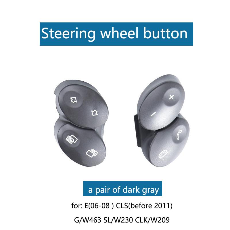 

Ruili40 2308202310 Для Mercedes W211 W219 Кнопки керування перемикачем рульового колеса Автомобільні багатофункціональні кнопки перемикання E Cls темно-сірий