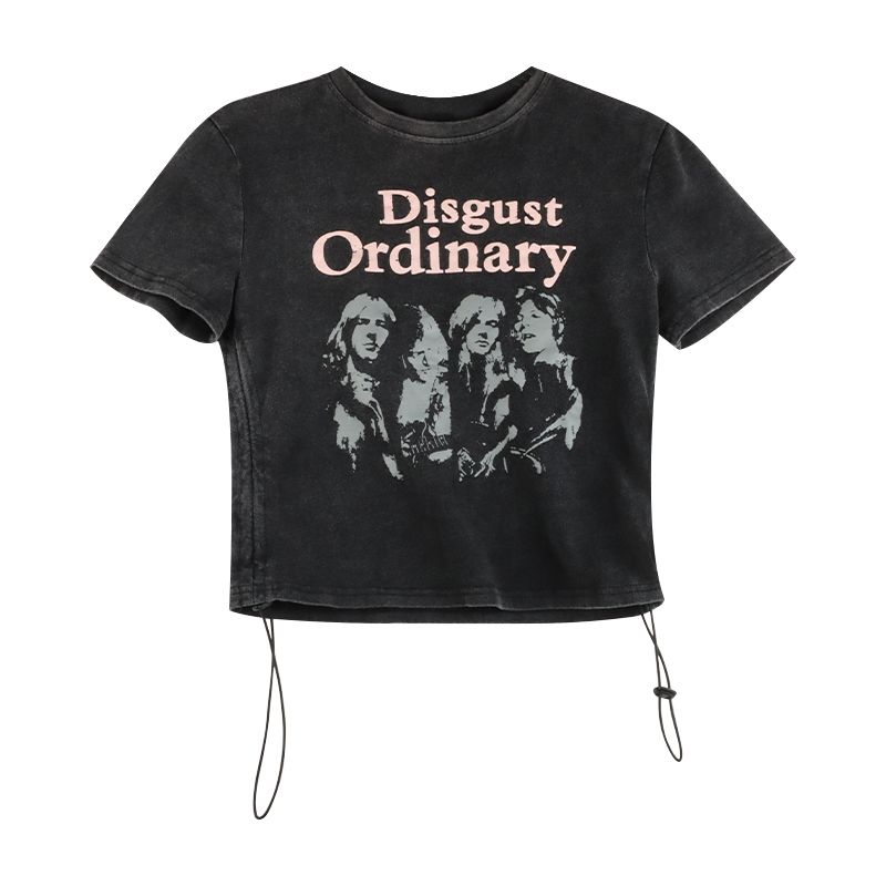 Retro Couple Stylish Sexy Crop-Top Short Sleeve T-shirt