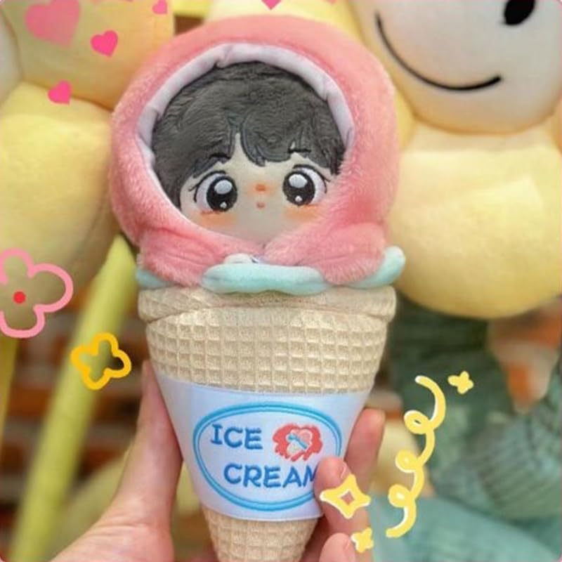 G triger Ice cream shaped stuffed toy kigurumi 10cm stuffed clothes cotton doll clothes sew life kigurumi pink triger for push sewing [cone] g.triger