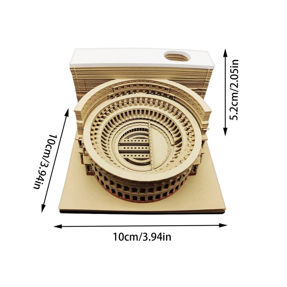 

3D Tear-Away Calendar 2026 Paper Carving Art Memo Pad Creative Desk Decor & Unique Gift for Office Home Christmas Thanksgiving