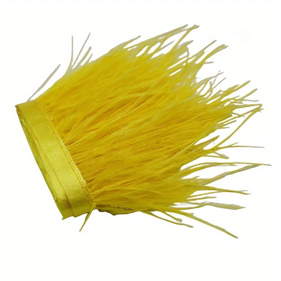 1/10M Natural Plume Black Ostrich Feathers Trim Crafts DIY Feather Ribbon Jewelry Making Wedding Party Christmas Decor 8-10cm