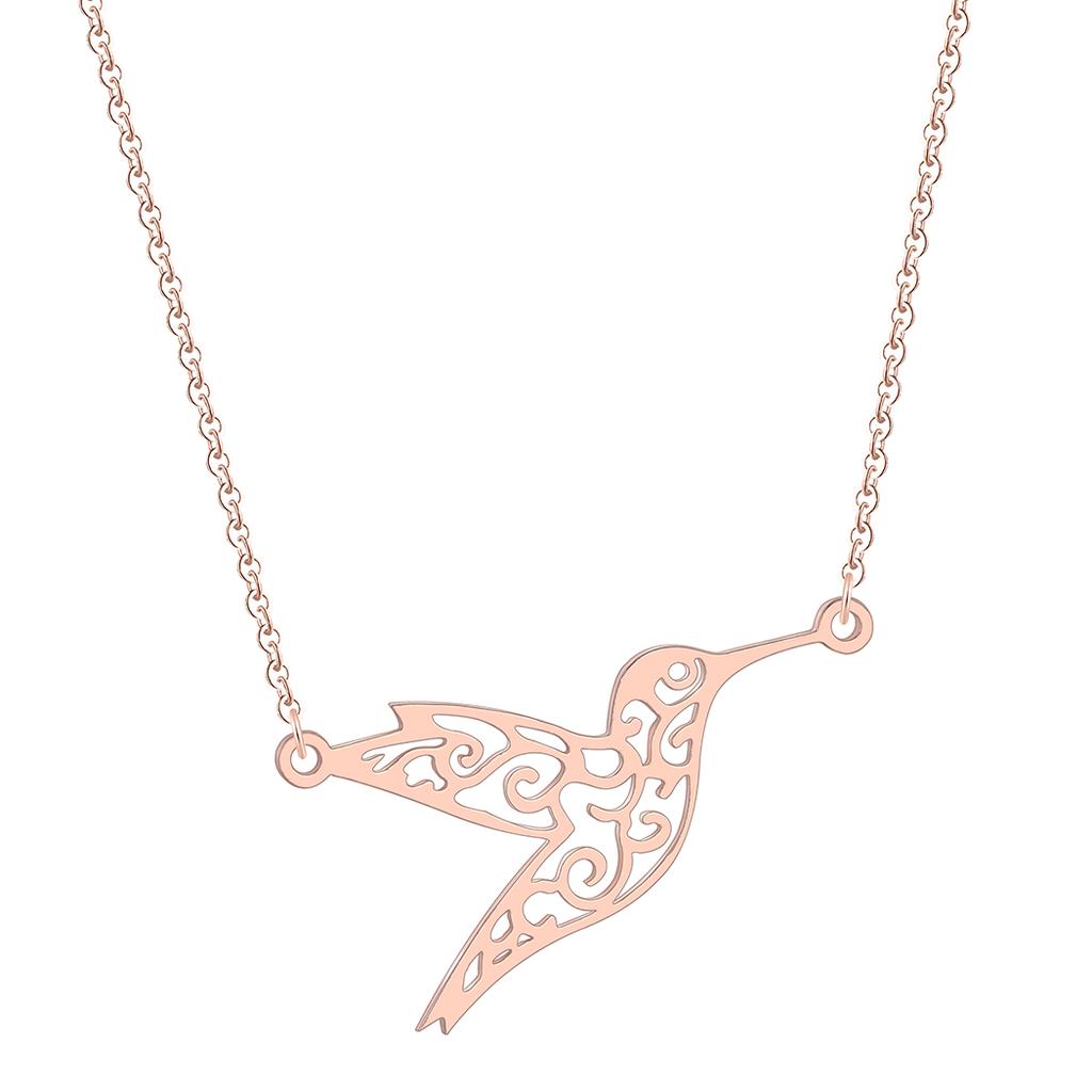 Kinitial Stainless Steel Hollow Hummingbird Bird Bracelet Wedding Gift Women Fashion Couple Bracelets Adjustabele Animal Jewelry