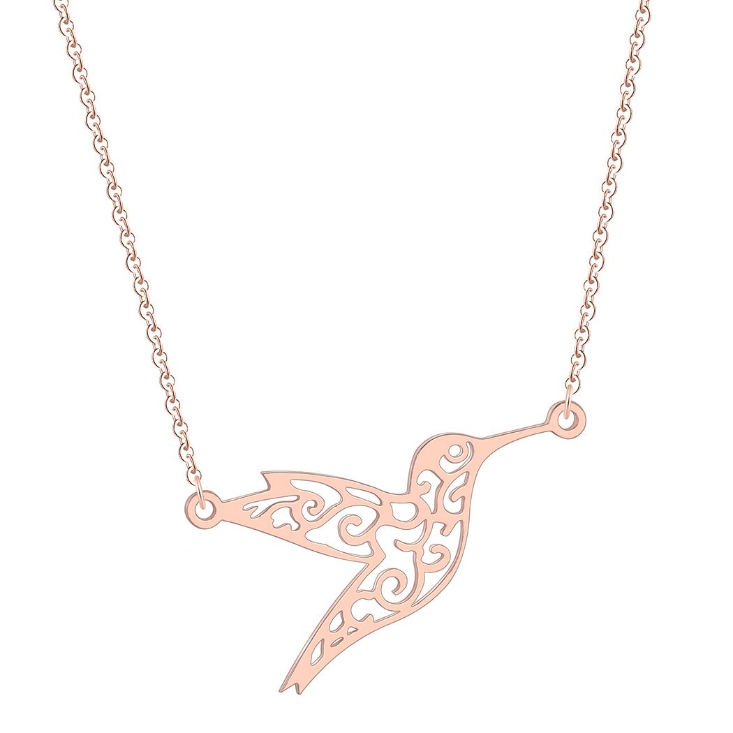 

Kinitial Stainless Steel Hollow Hummingbird Bird Bracelet Wedding Gift Women Fashion Couple Bracelets Adjustabele Animal Jewelry