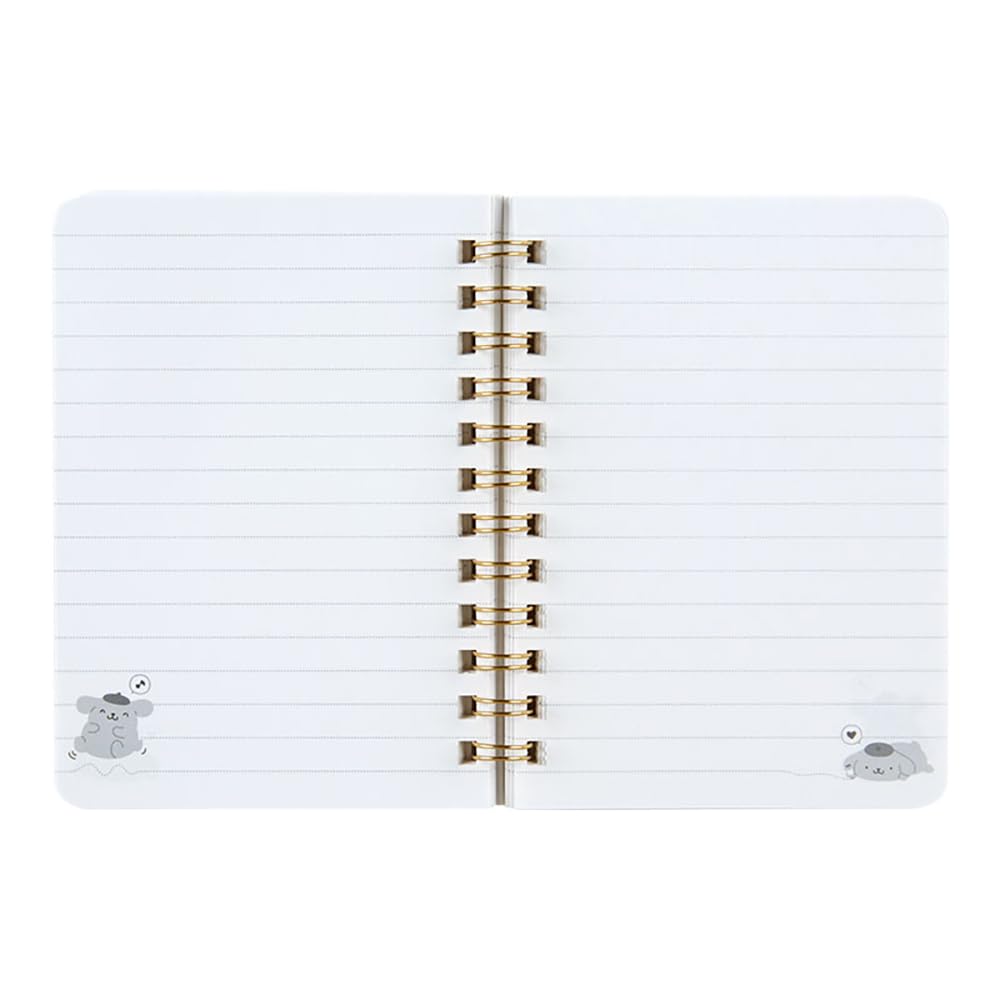 Sanrio Pompompurin B7 Ring Notebook, 12.8x10cm