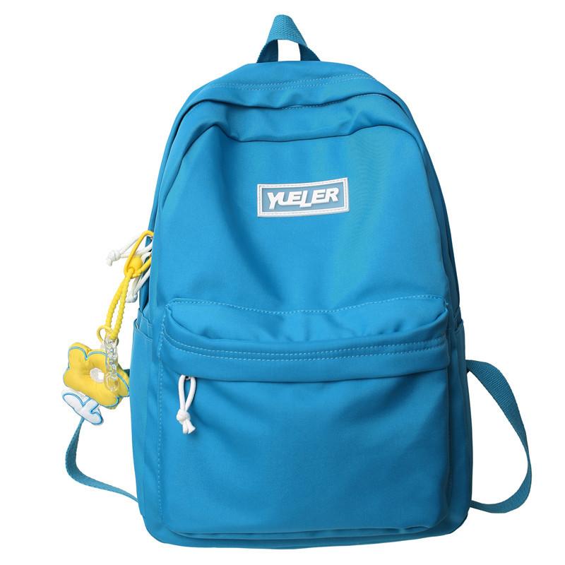 Summer New Korean Street Style Trendy Fresh Student Outdoor Couple Solid Color Backpack