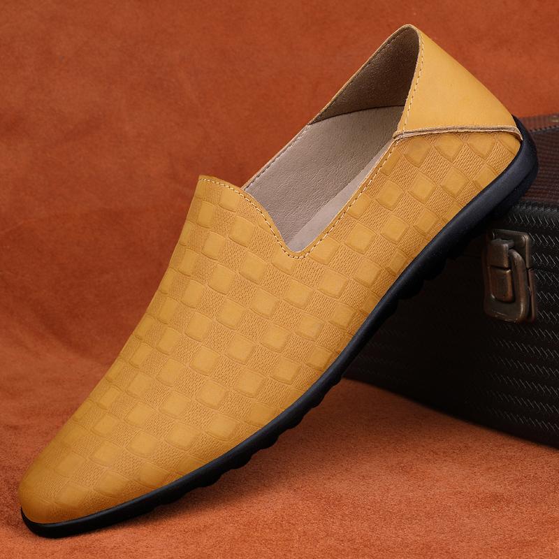 

Модные повседневные мокасины мужские из натуральной кожи с мягкой подошвой, однотонные, легкие, дышащие, классические, деловые, повседневные, мужские туфли 44