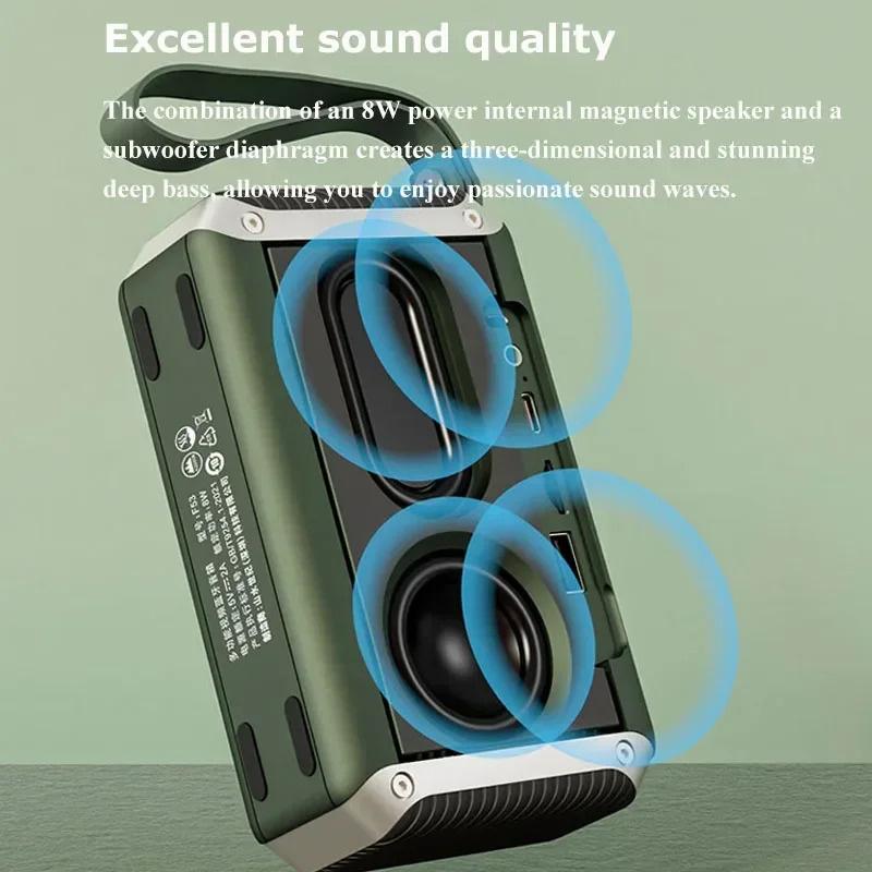 F53 4.3-inch LED Display Radio Wireless Bluetooth Speaker Portable FM Radio TF Card Slot MP4 Music Player Video