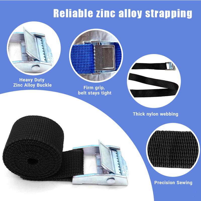 5/10 pcs 1M Buckle Tie-Down Belt Cargo Straps For Car Motorcycle Bike With Metal Buckle Tow Rope Strong Ratchet Belt for Luggage