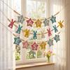 2026 Vrolijk Pasen Konijn Houten Kralen Slingers Banner Haard Mantel Letter Decor Lente Huis Paasfeest Hangend Ornament