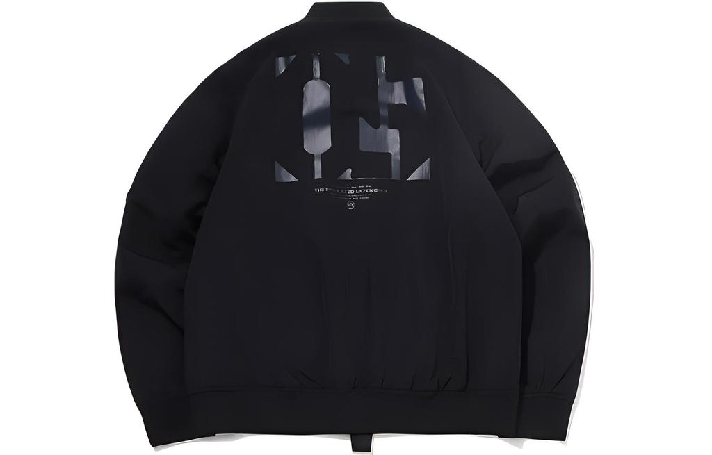 Li Ning Jackets Men's Black Baseball Collar Moderate Other AJDR033-4